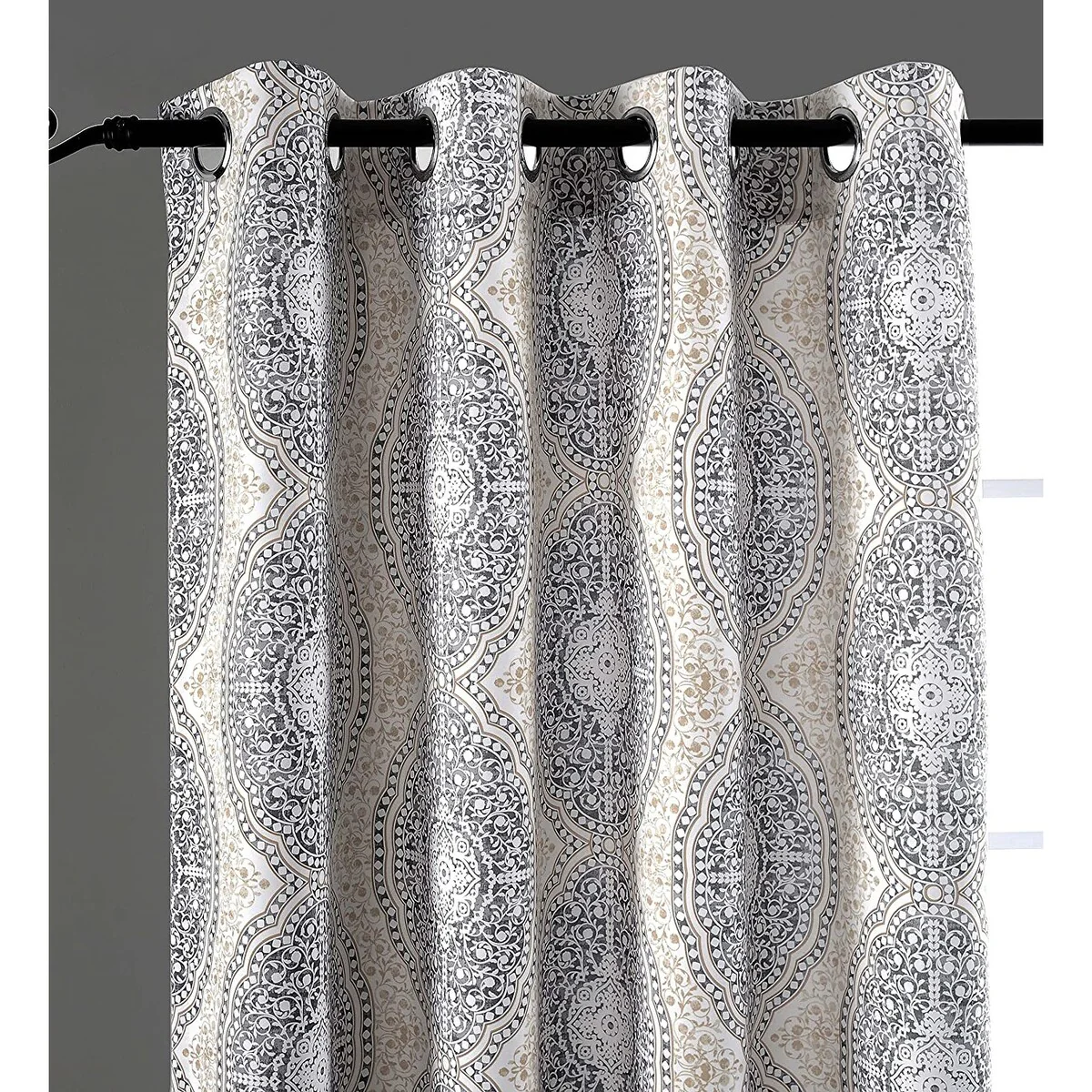 DriftAway Adrianne Pastel Damask Room Darkening Curtain Panel Pair