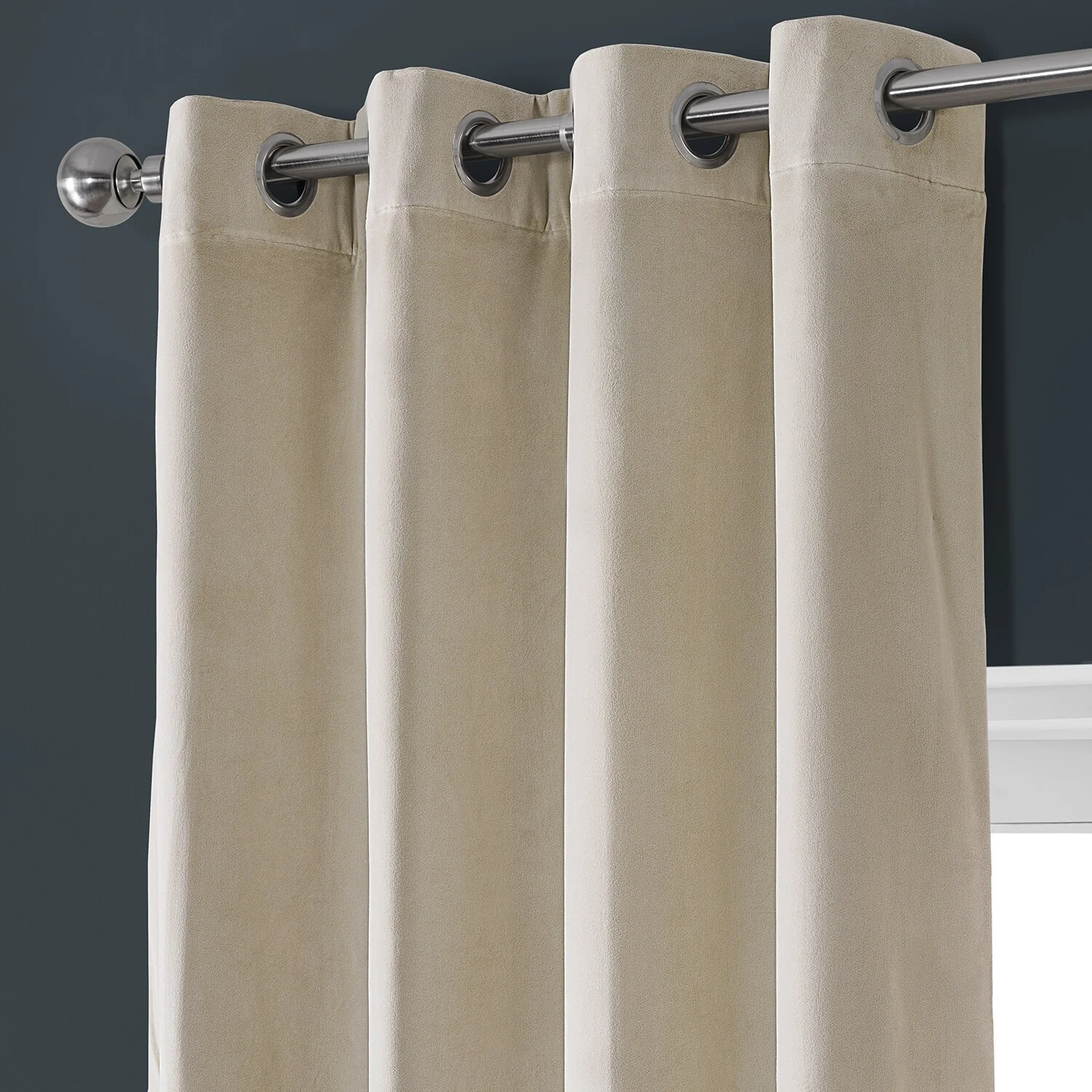 Exclusive Fabrics Signature Blackout Velvet Grommet Curtain (1 Panel)