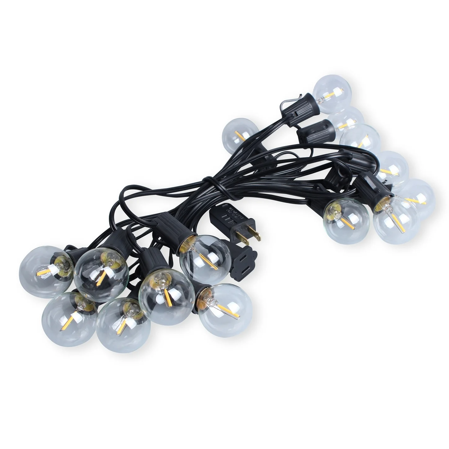 LEDPAX 50-Light 50 ft. Indoor and Outdoor LED String Light, Black - 50 ft