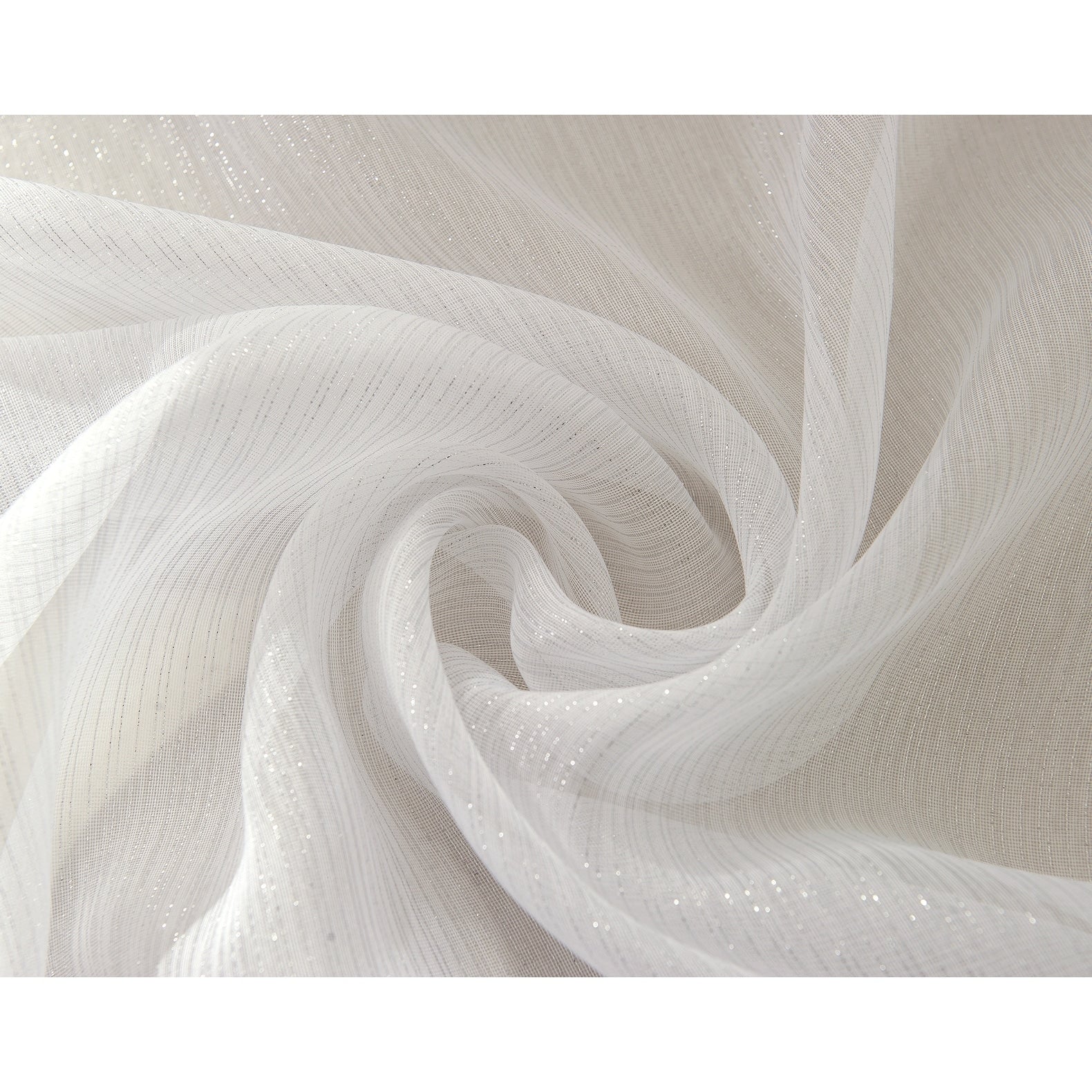Lonnie Metallic Stripe Sheer Window Curtain Panel 90 inch
