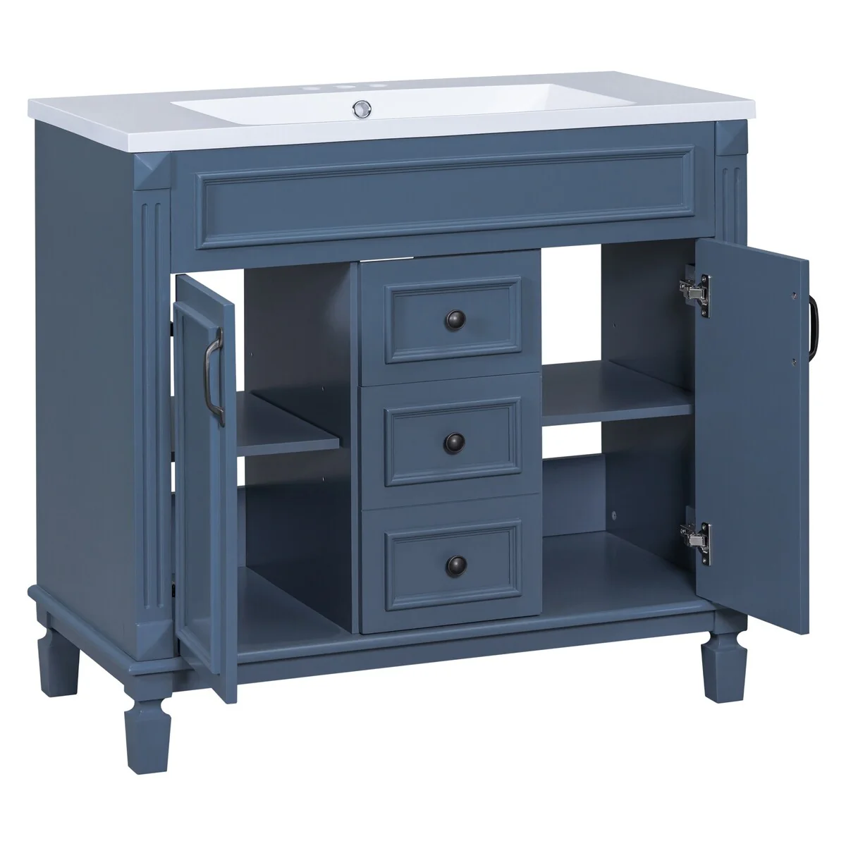 36'' Bathroom Vanity with Top Sink,Bathroom Storage Cabinet