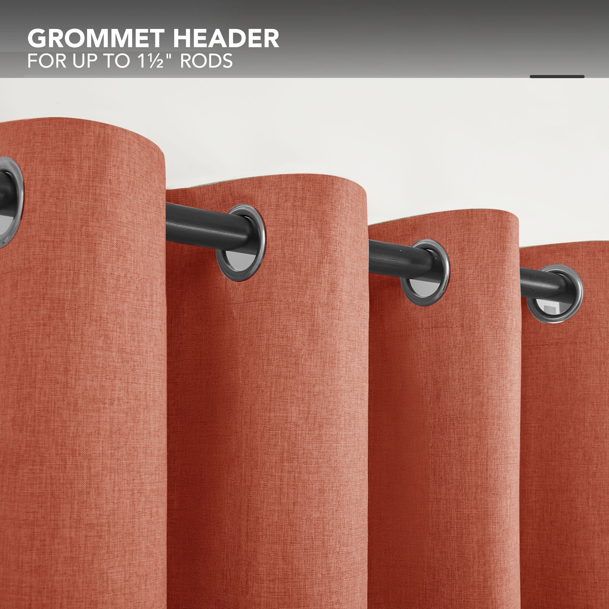 Deconovo Blackout Living Room Curtains Faux Linen Drapes 2 Panels