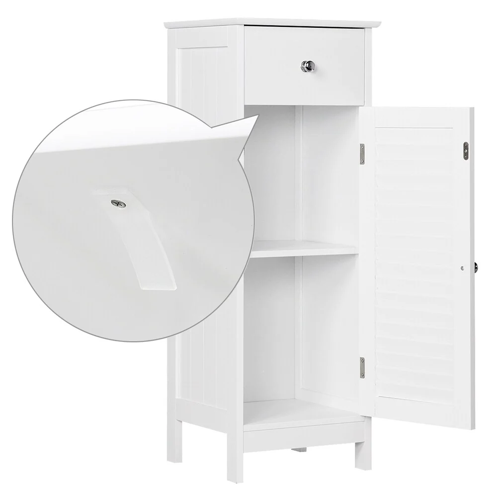 Yaheetech Bathroom Free Standing Storage Floor Cabinet with Drawers