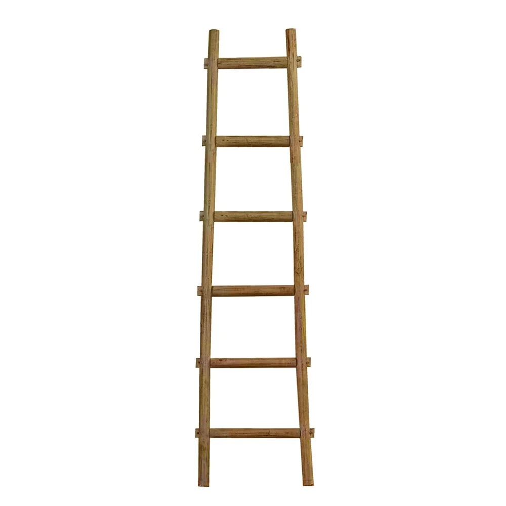 Screen Gems 6 Step 6 ft BlankRock Decorative Wooden Ladder