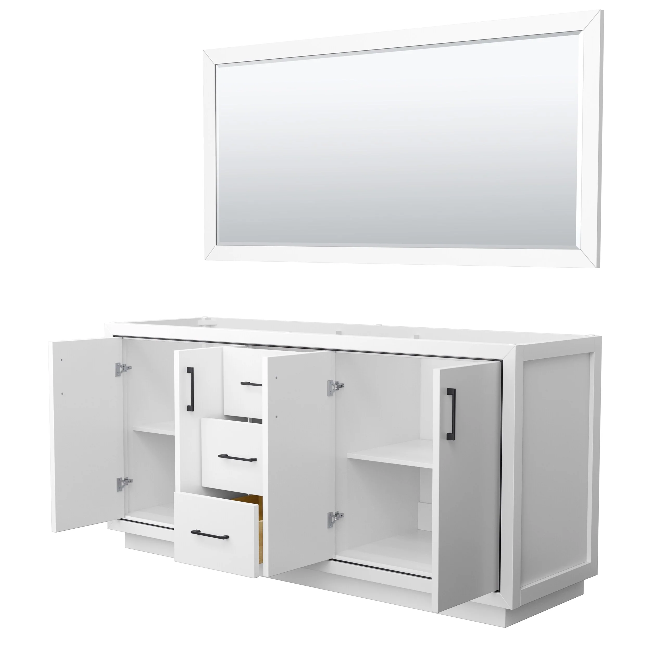 Icon Double Bathroom Vanity Cabinet, No Mirror