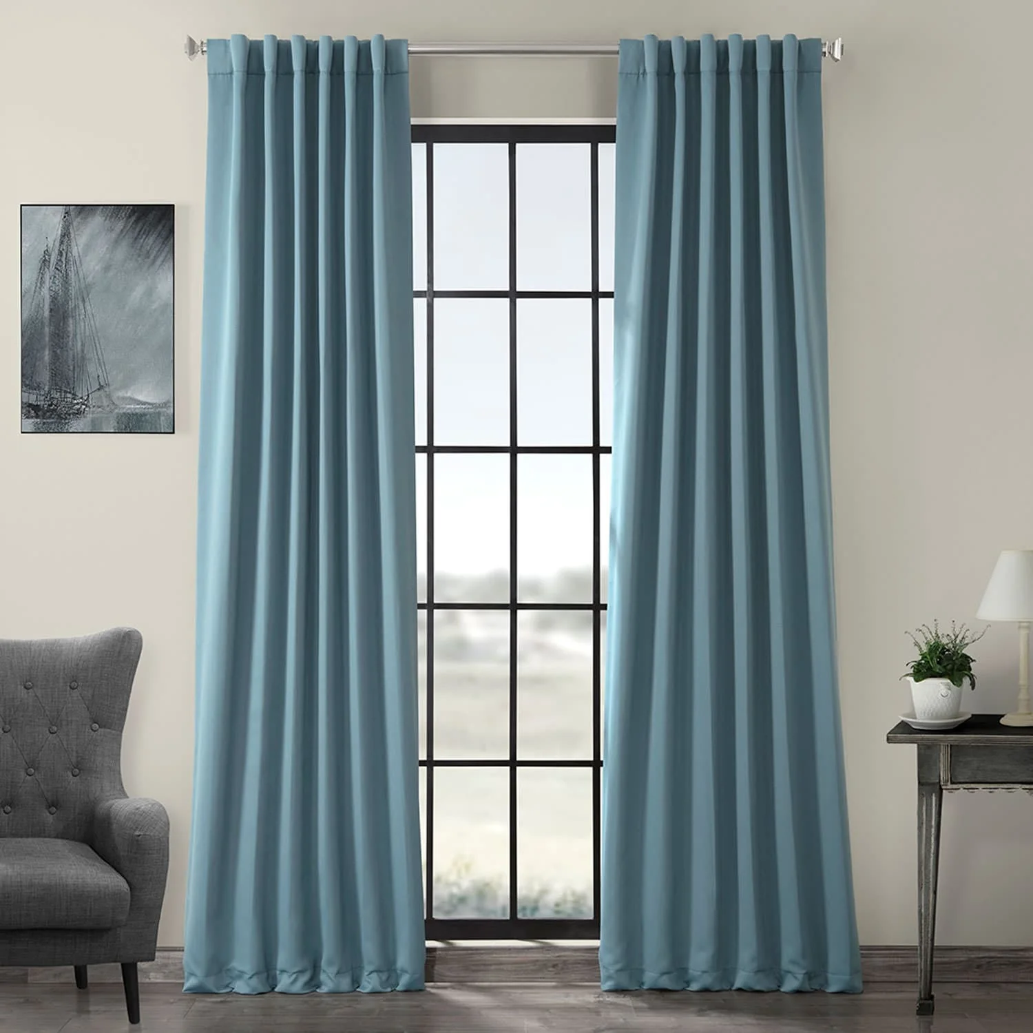 Exclusive Fabrics Room Darkening 108-inch Curtain Panel Pair