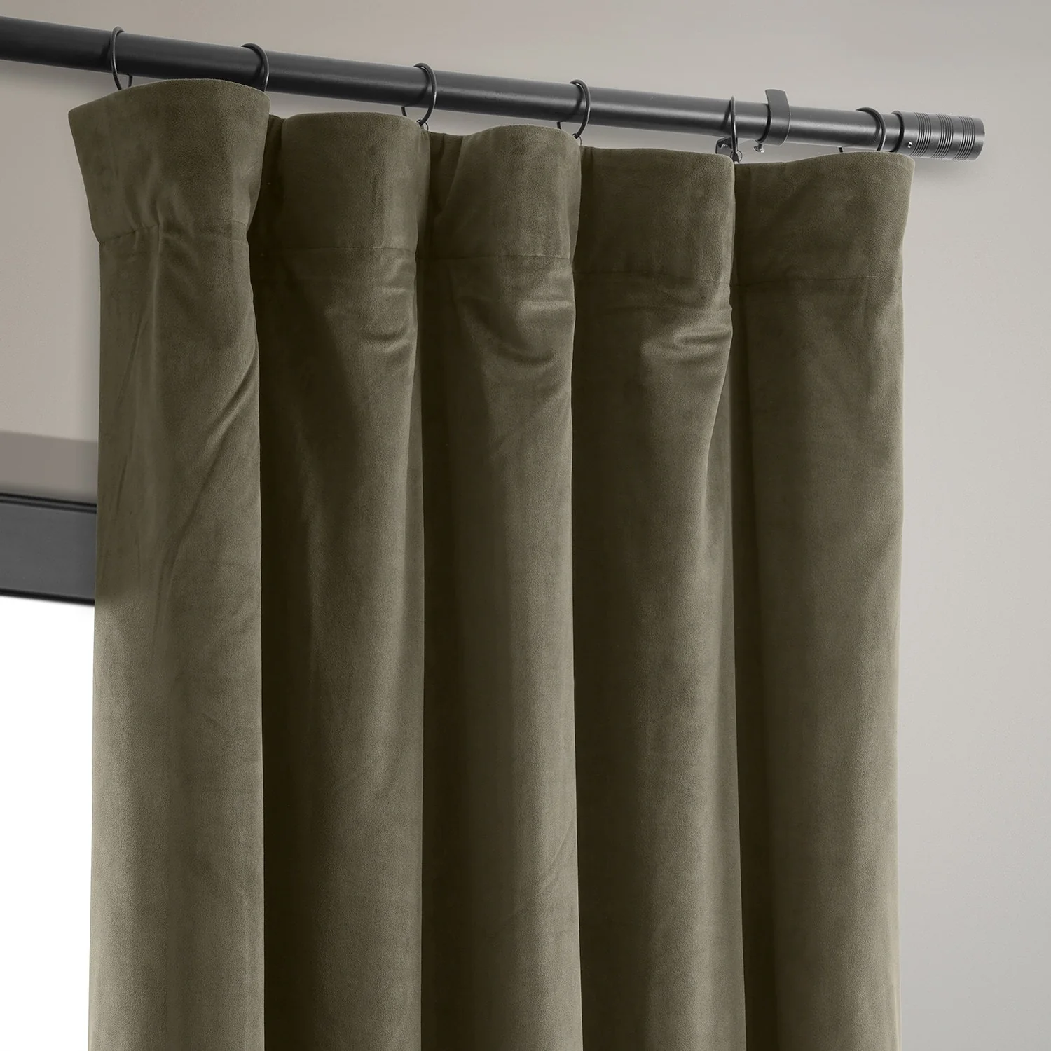 Exclusive Fabrics Signature Velvet Thermal Lined With 100% 4 Pass Blackout Curtains. (1 Panel)