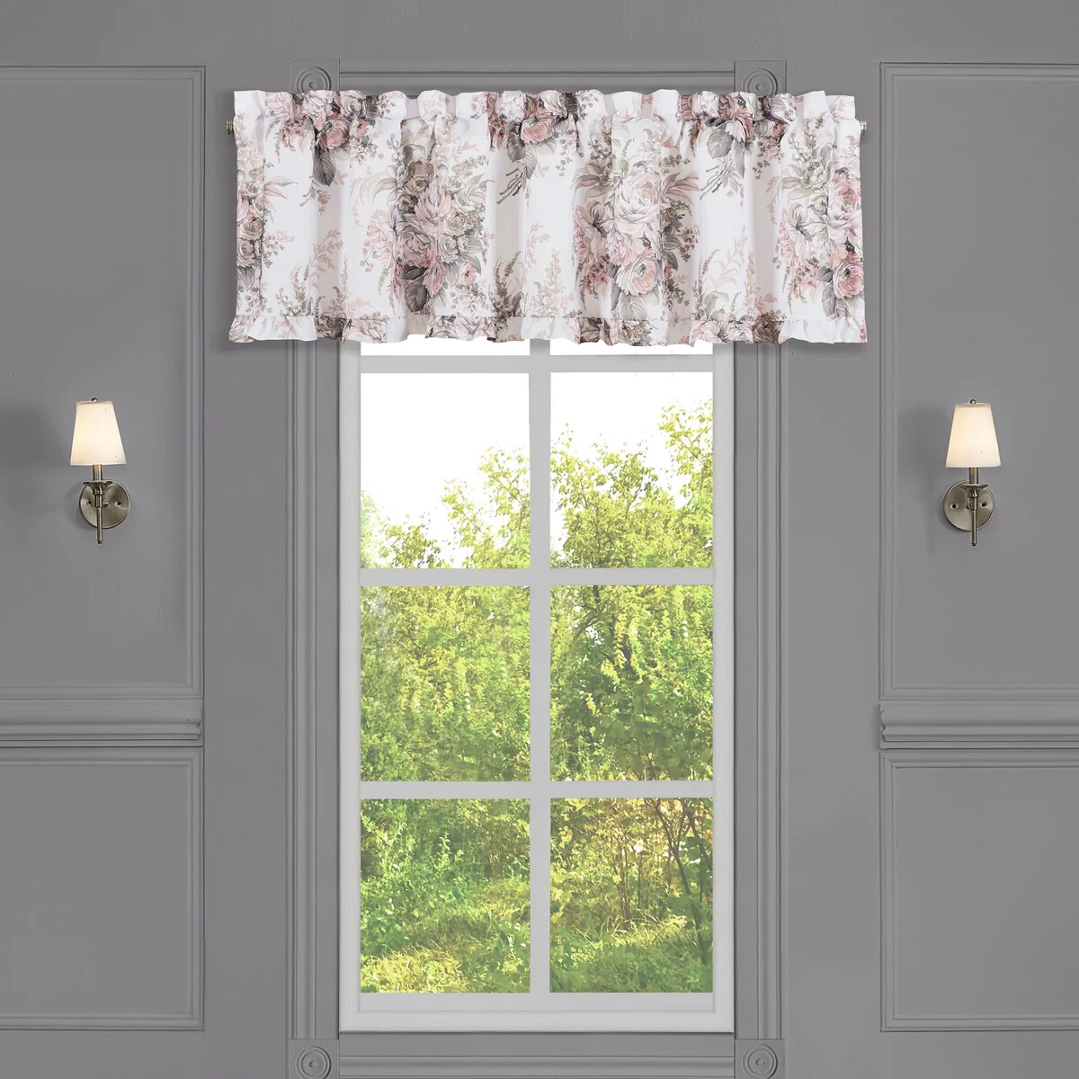 Royal Court Estelle Blush Window Straight Valance