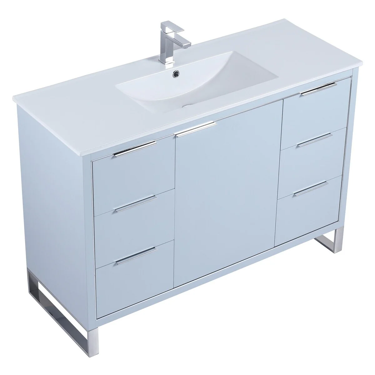 Fine Fixtures Opulence Collection Bathroom Vanity with White Ceramic Sink