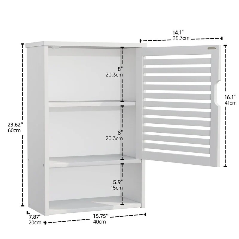 Bathroom Storage Cabinet Wall Mounted - 7.87