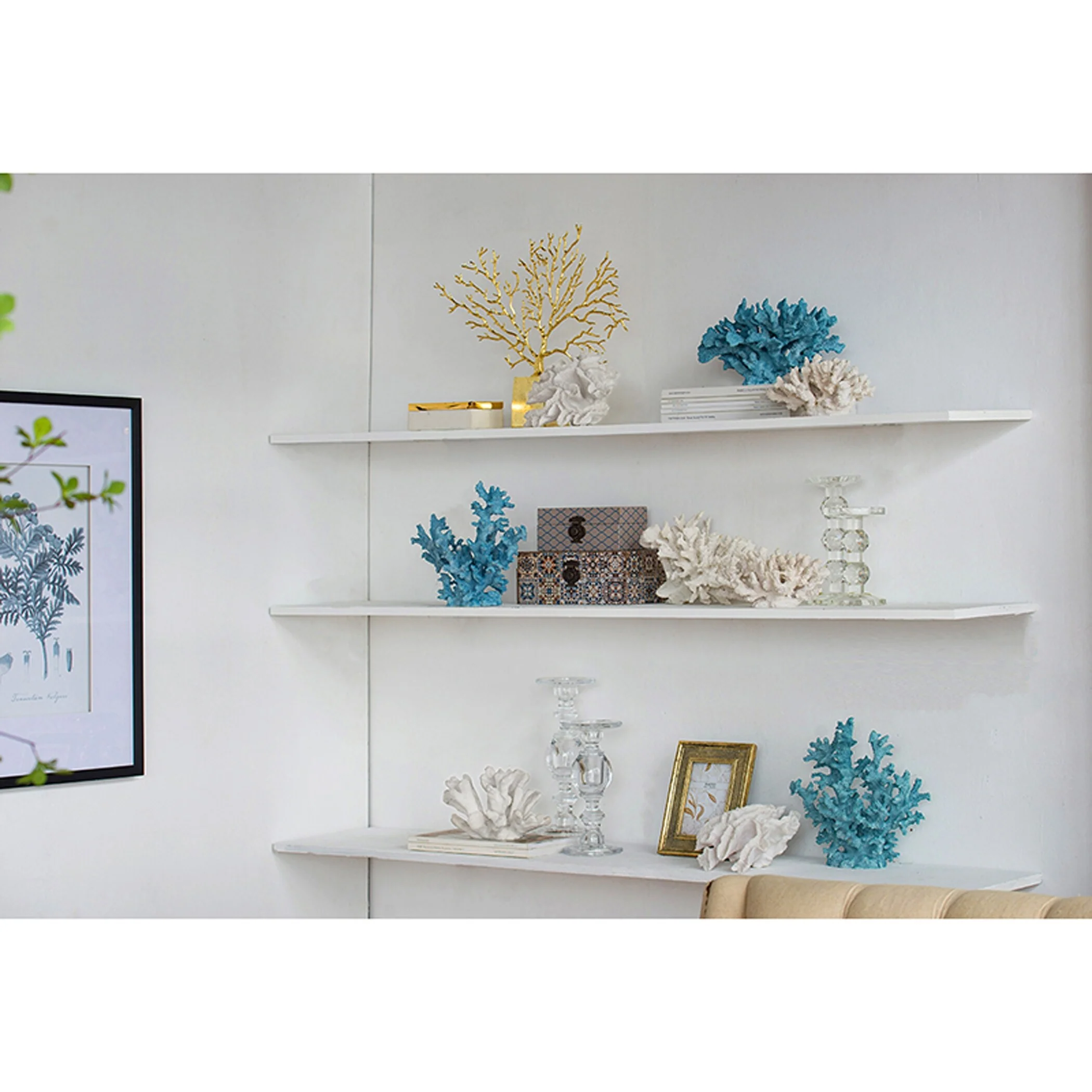 Inna 6-inch White Faux Elkhorn Coral