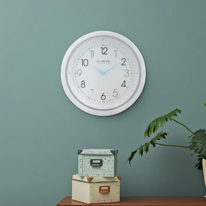 La Crosse Clock 10 Inch Night Vision Quartz Wall Clock