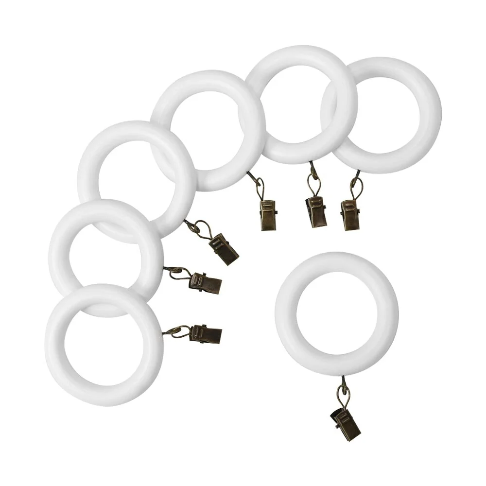 Mix & Match Wood Curtain Rings (7-Pack)