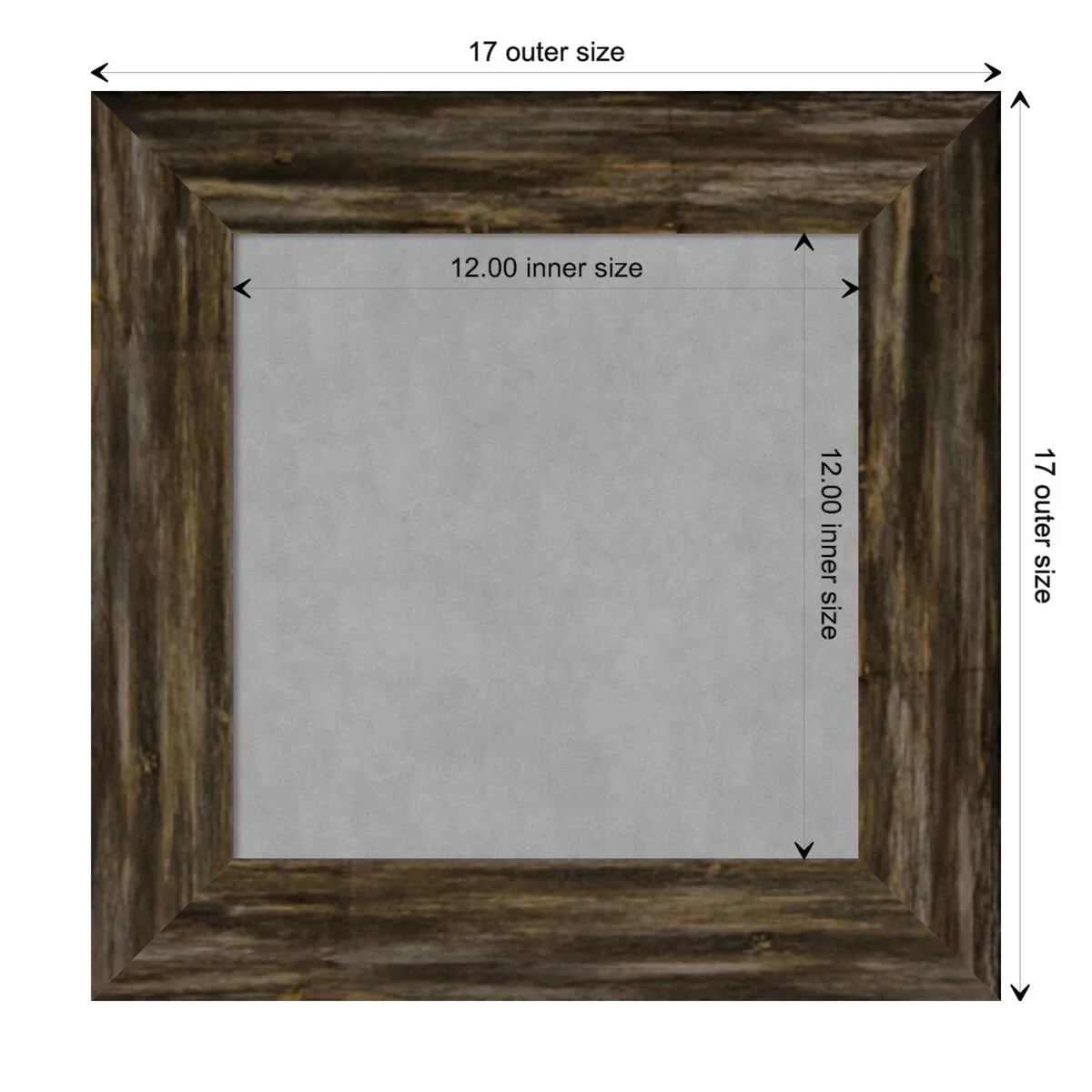 Amanti Art Fencepost Brown Narrow Framed Magnetic Board