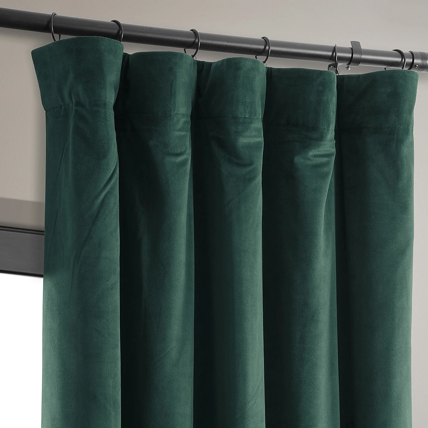 Exclusive Fabrics Signature Velvet Thermal Lined With 100% 4 Pass Blackout Curtains. (1 Panel)