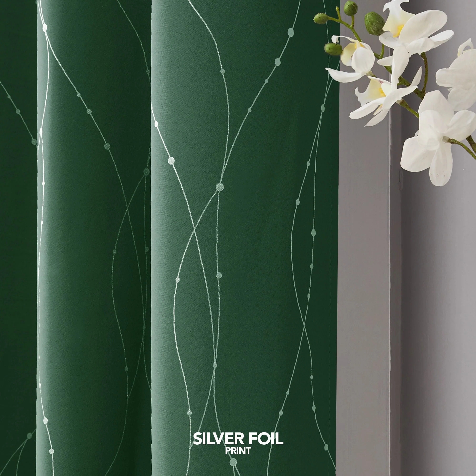 Deconovo Wave Line with Dots 52 Width Curtains Pair(2 Panel)