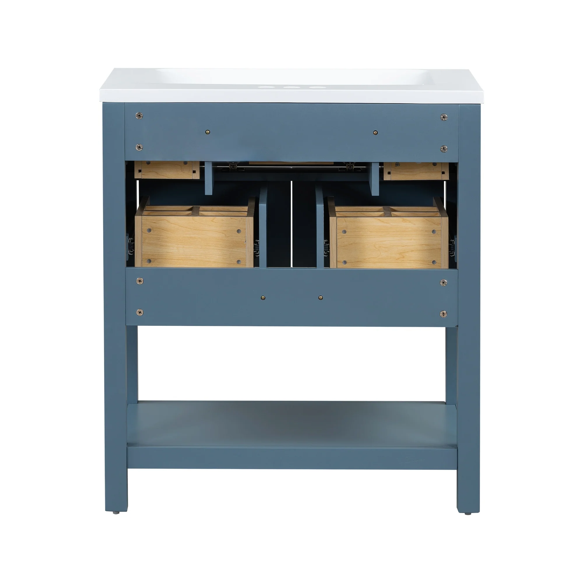 Free Standing Single Bathroom Vanity with 5 Drawers Bathroom Storage Cabinet