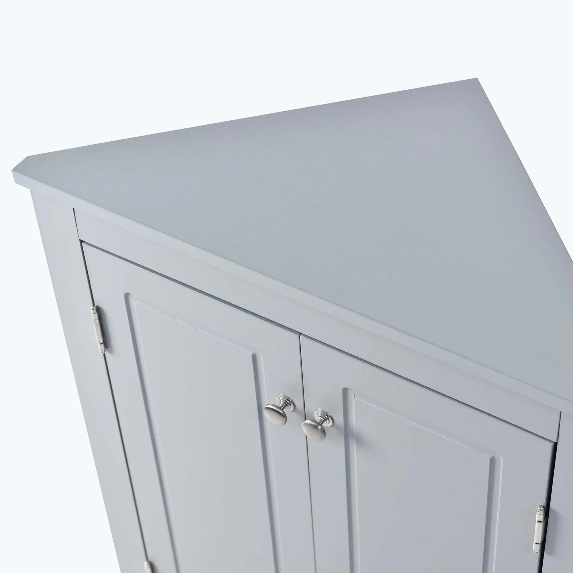 Triangle Bathroom Storage Cabinet with Adjustable Shelves