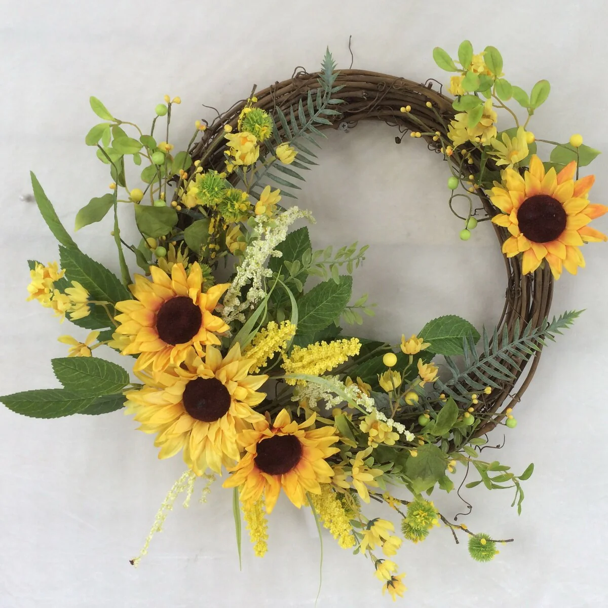 Sunflowers On Vine Wreath