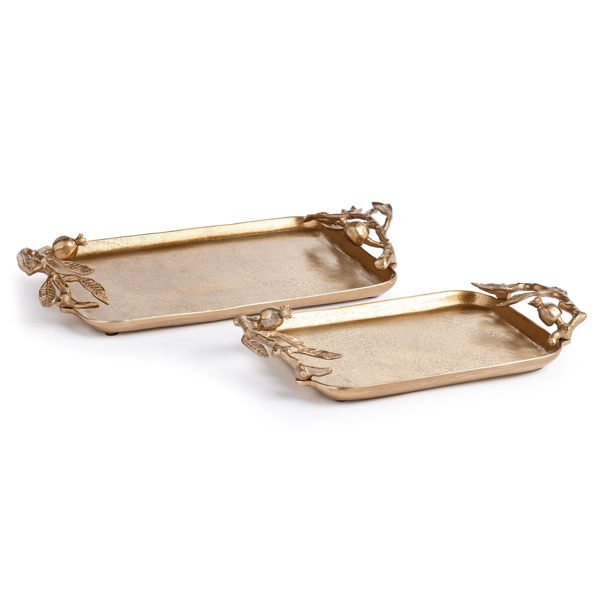 Pomegranate Branch Trays, Set of 2