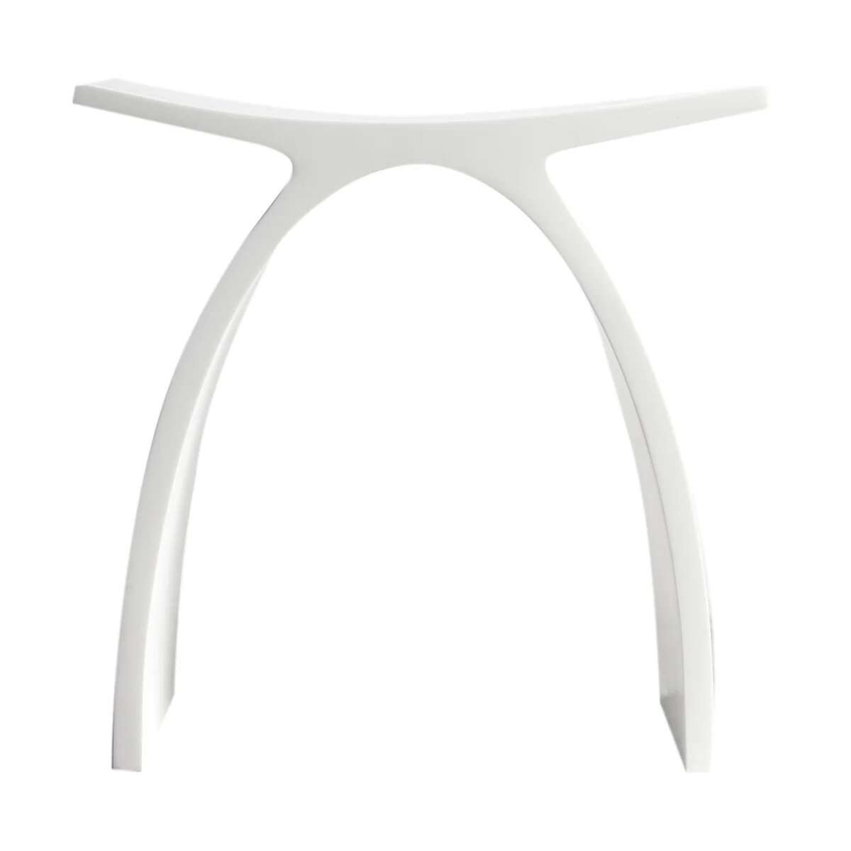 Arched White Matte Solid Surface Resin Bathroom / Shower Stool