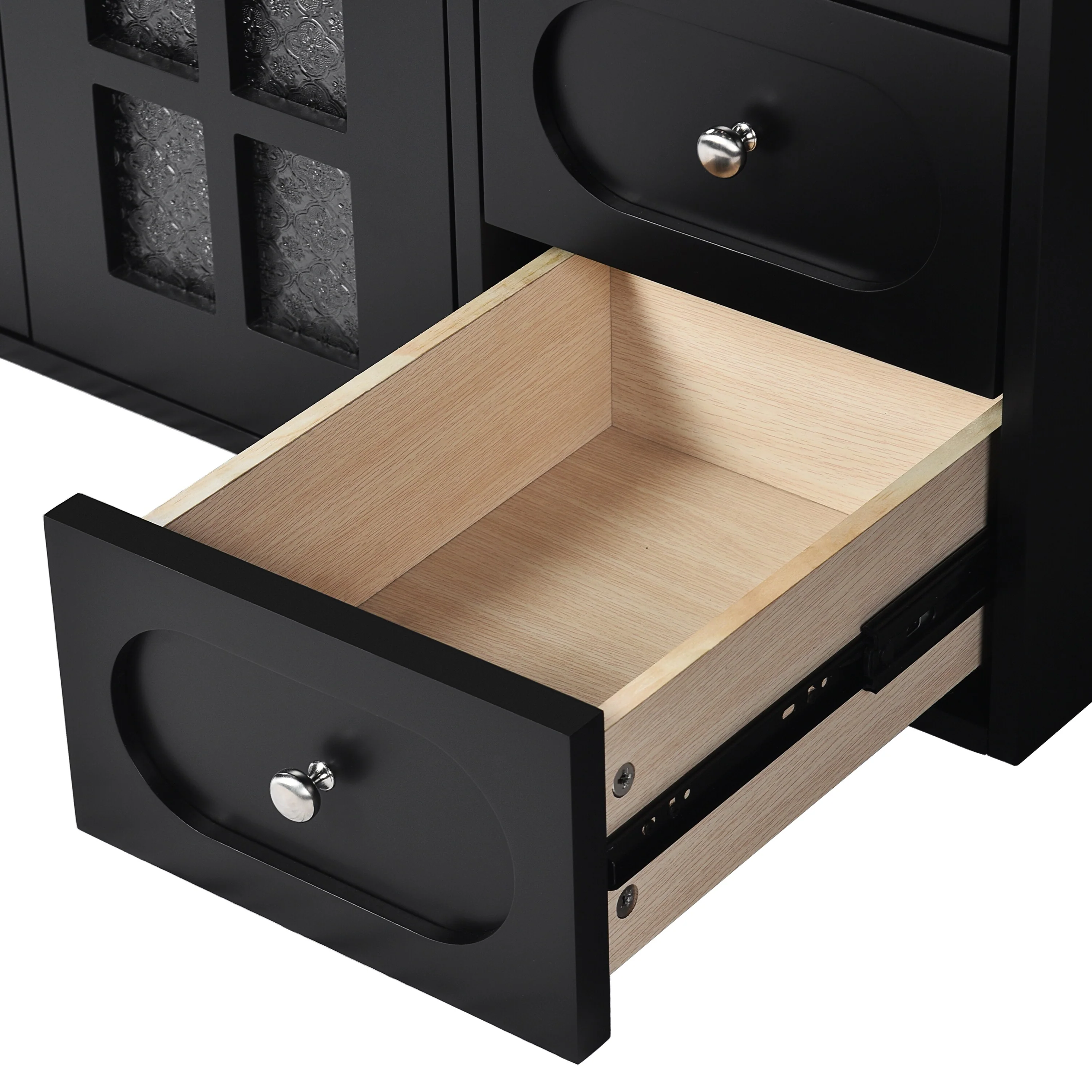 GDFStudio 36 Inch Floating Bathroom Vanity with Ceramic Sink, Wall Mounted Bathroom Cabinet with 3 Drawers