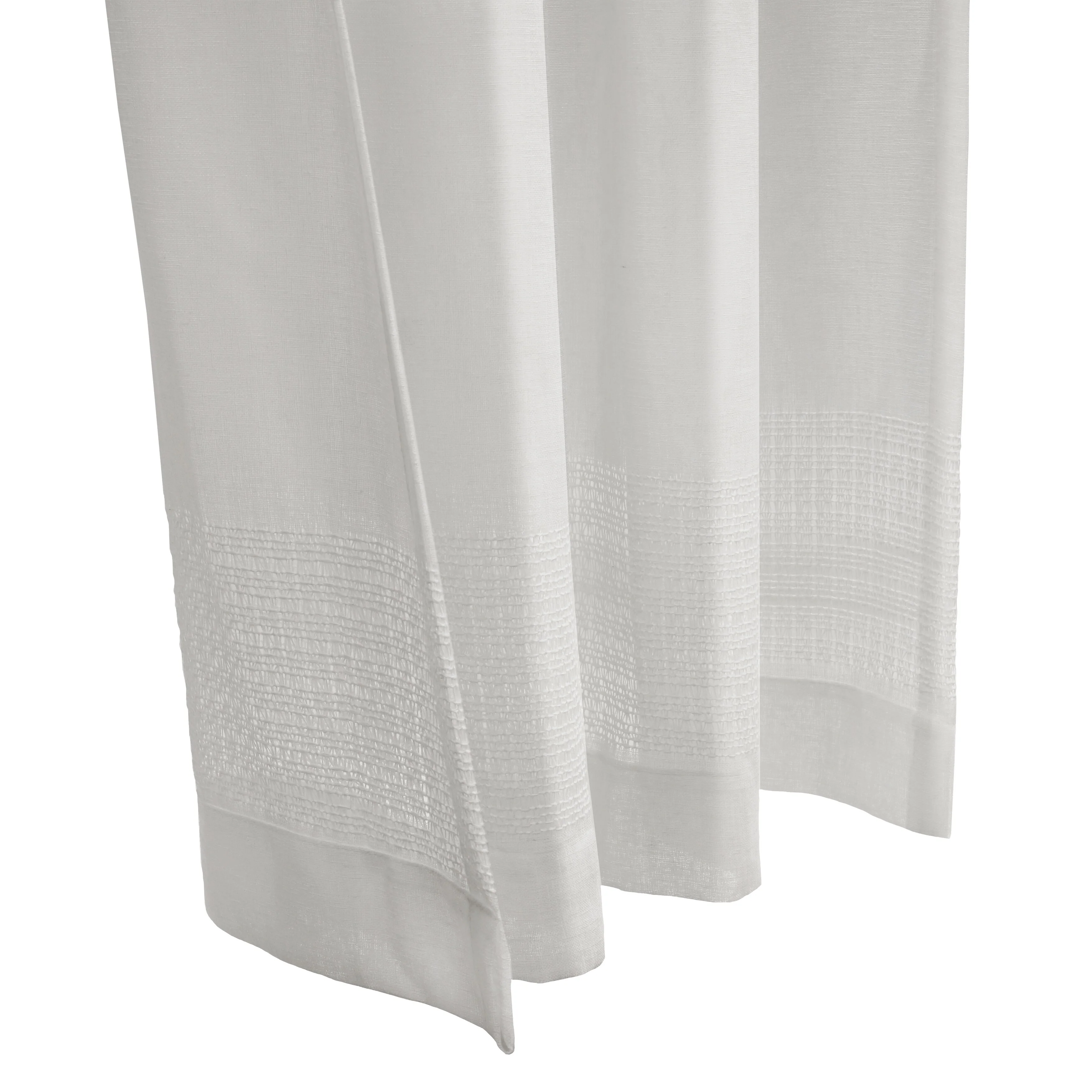 Lindsey Faux Linen Back Tab Curtain Panel by Habitat