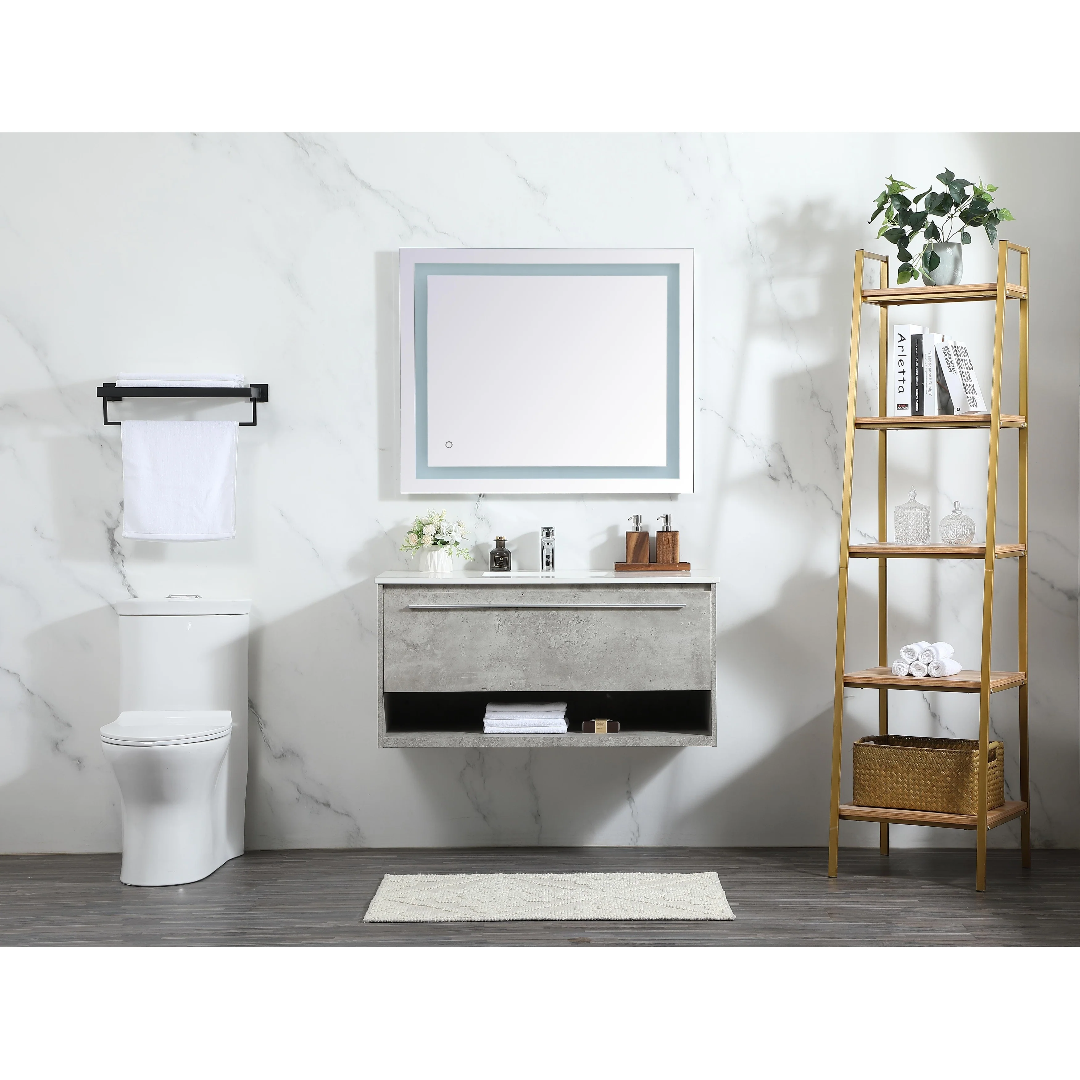 Brush 36 - 48 Inch Single Bathroom Vanity