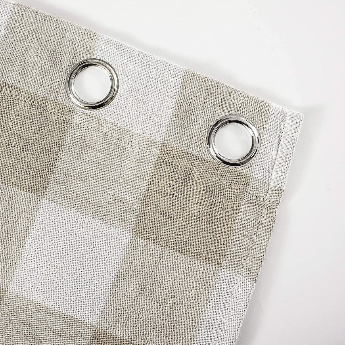 DriftAway Buffalo Check Woven Plaid Pattern Lined Blackout Thermal Insulated Window Curtain