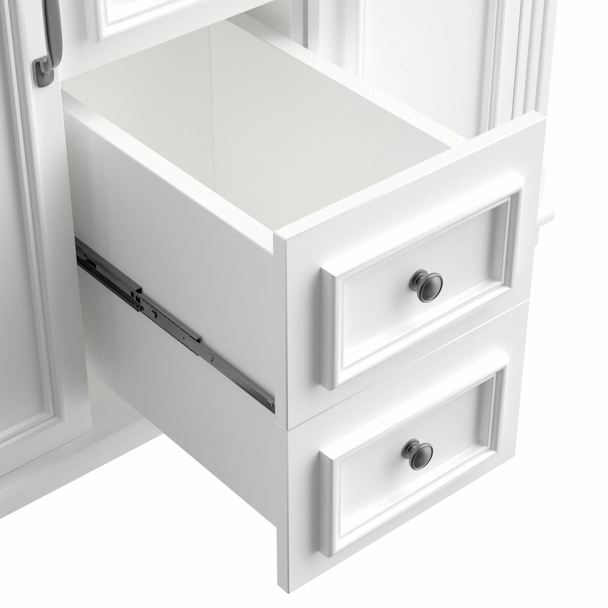 36'' Modern Bathroom Vanity with Top Sink, Soft-Closing Doors, and Drawers