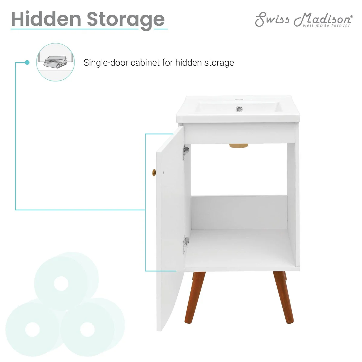 Manoir Bathroom Vanity in White