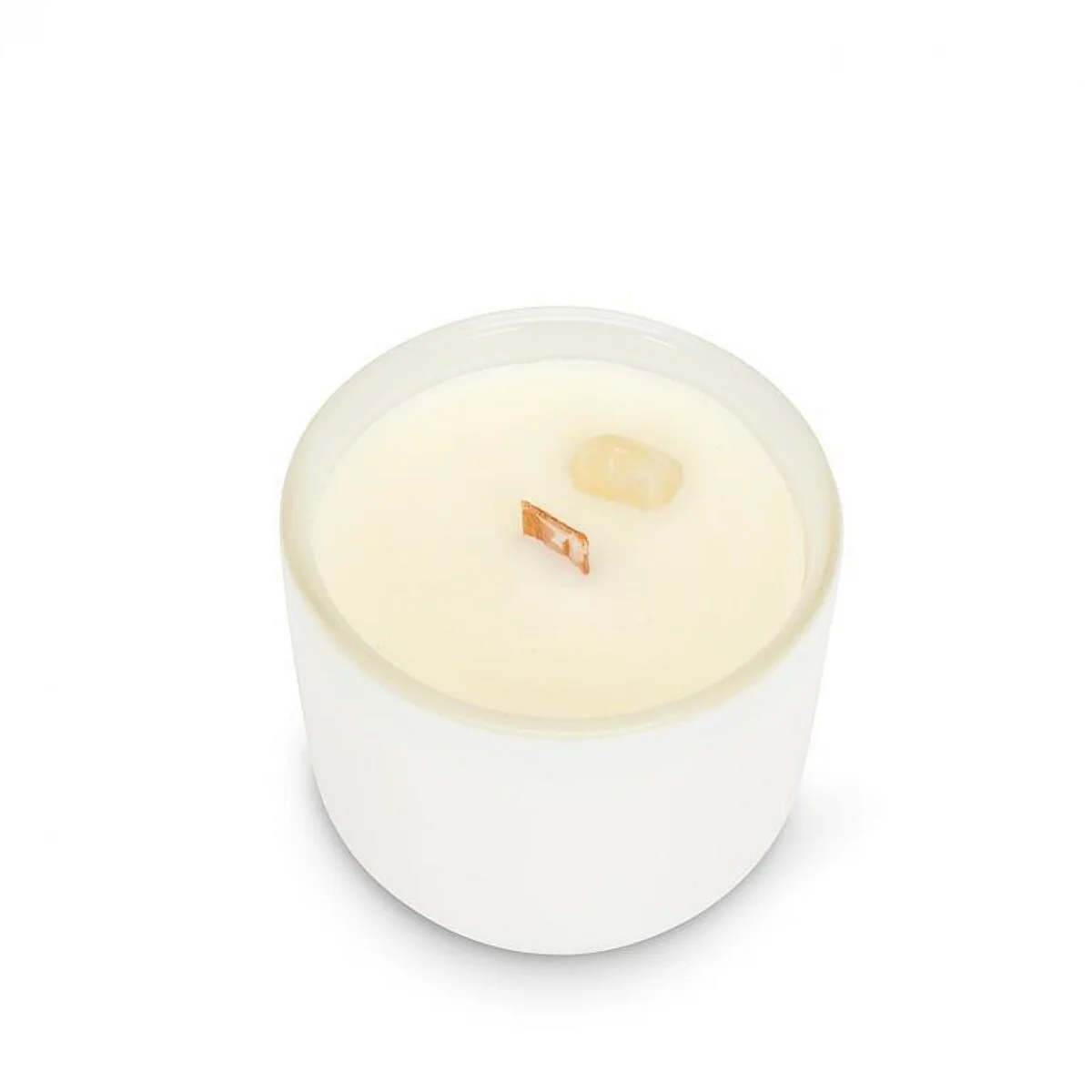 Mini Clear Quartz Crystal Candle