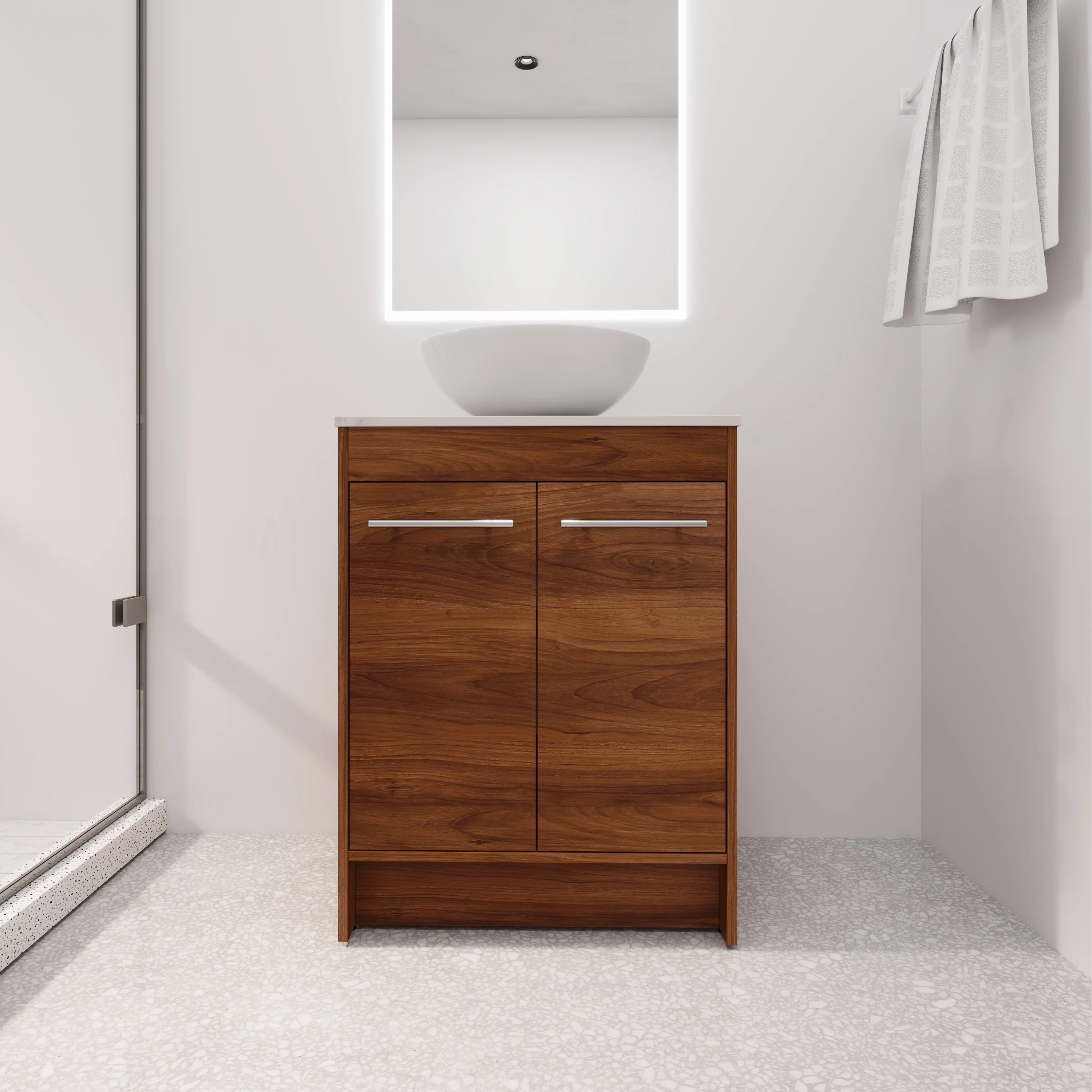 BNK 24/36/48/60 Inch Bathroom Vanity with Sink, Freestanding Bathroom Vanity with Soft Close Doors and Adjustable Shelf