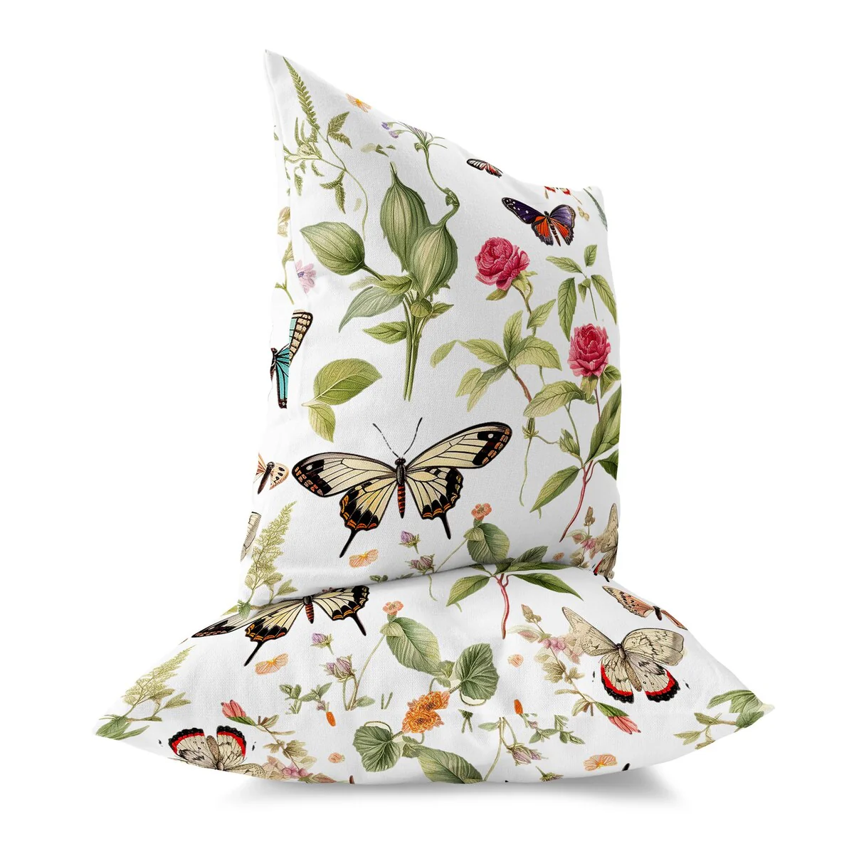 Multi And 0 Flower Fairies Indoor/Outdoor Throw Pillow Zipper