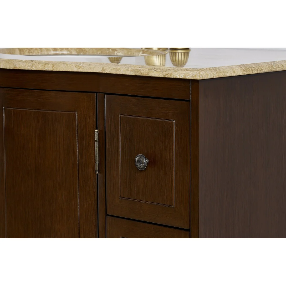Stufurhome Alandra 40 Inches Dark Cherry Single Sink Bathroom Vanity - 40
