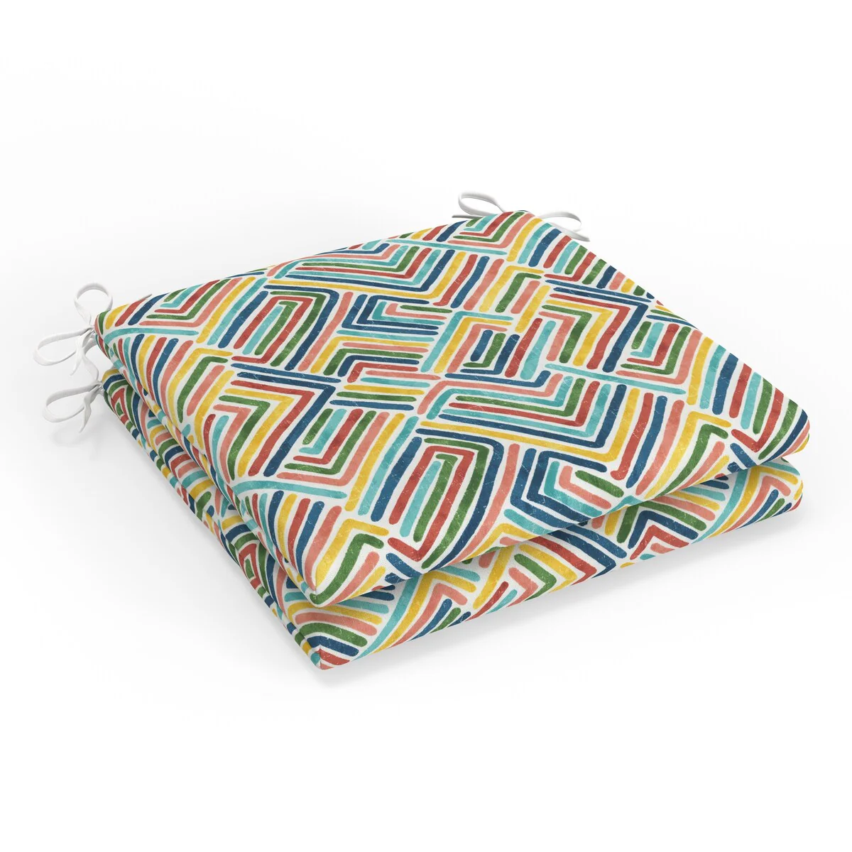 Pillow Perfect Outdoor/Indoor 100% T-Spun Polyester Seat Cushion, Weather Resistant, Fade Resistant