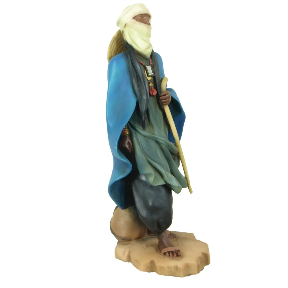 Handmade Tuareg Shepherd Polyresin Figurine (China)