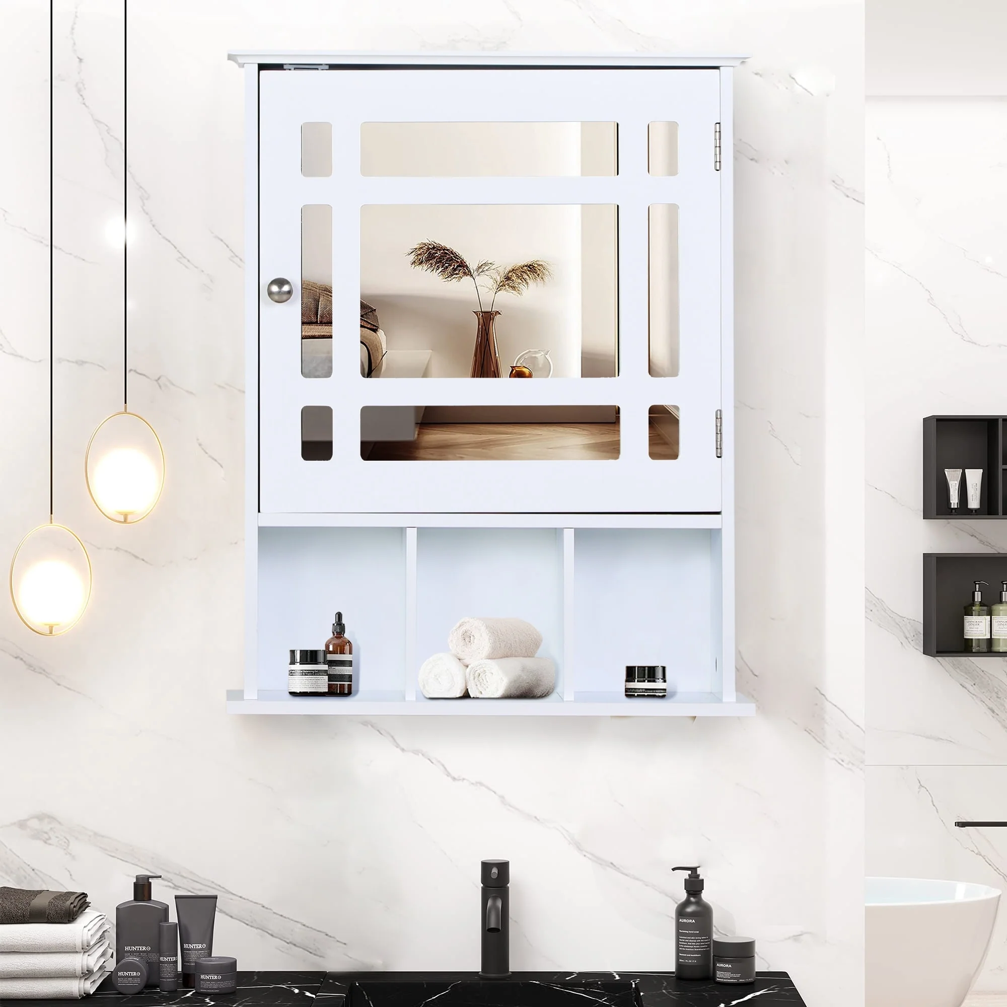 Wall Mounted Bathroom Cabinet with Mirror