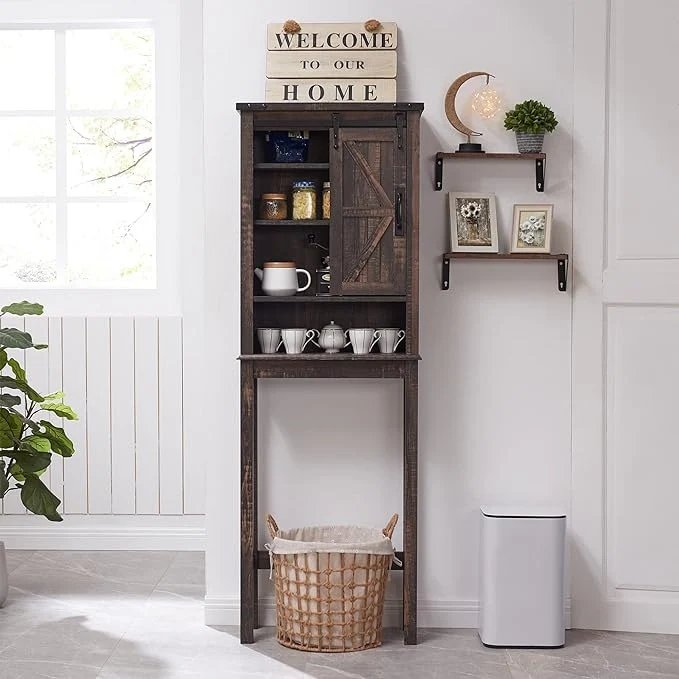 Farmhouse Over The Toilet Storage Cabinet, Cabinet Over Toilet
