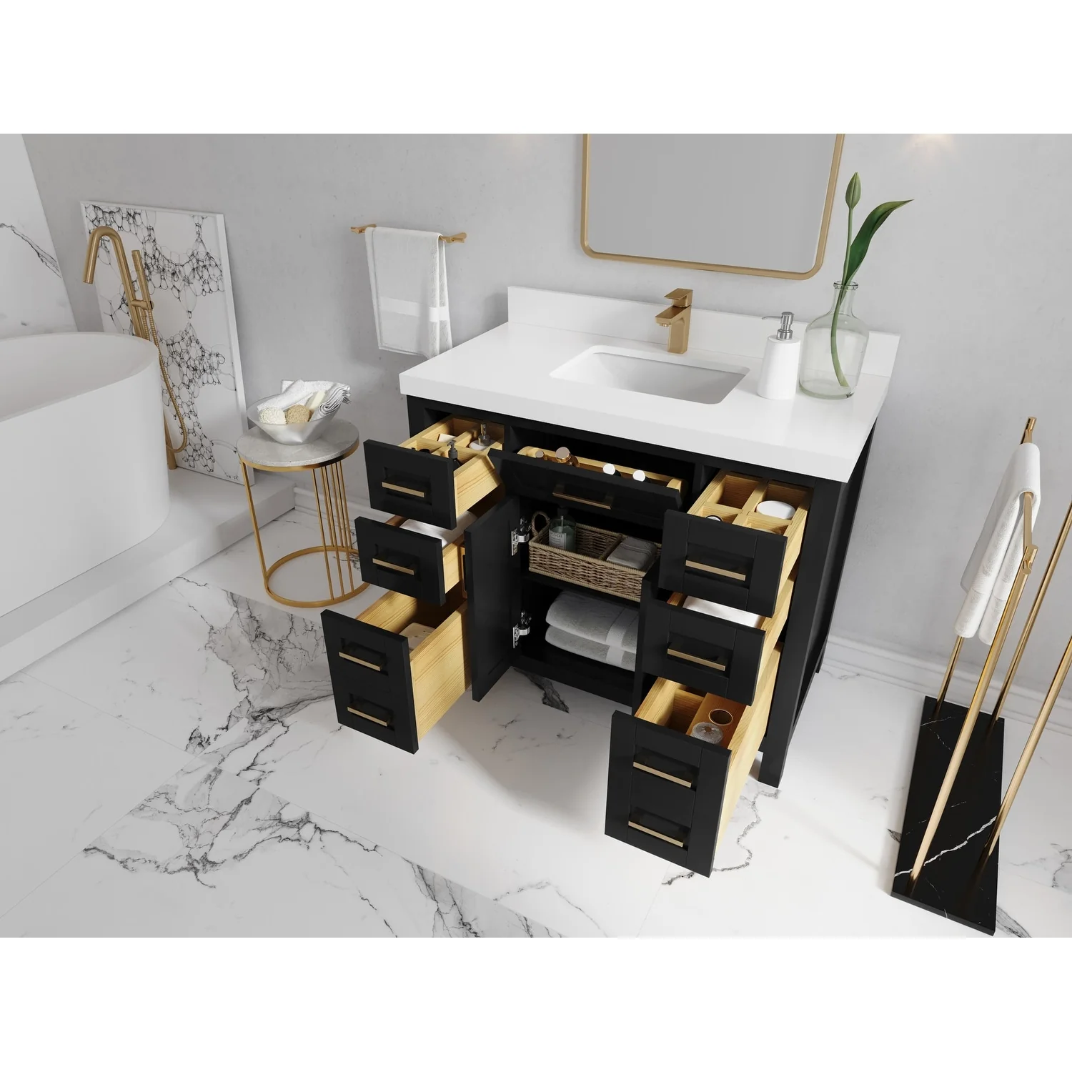 Willow Collections 42 in. W x 22 in. D Cambridge Single Sink Bathroom Vanity with Countertop