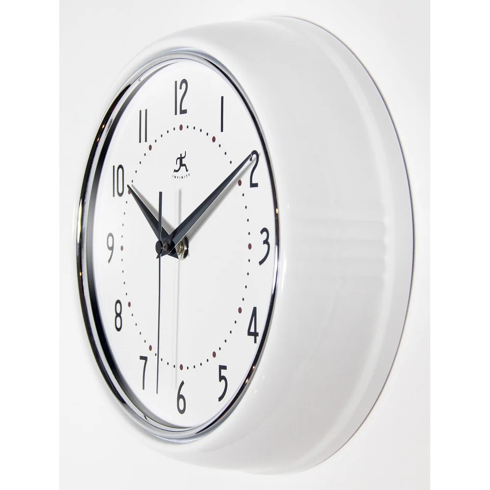 Round Retro Kitchen Wall Clock by Infinity Instruments