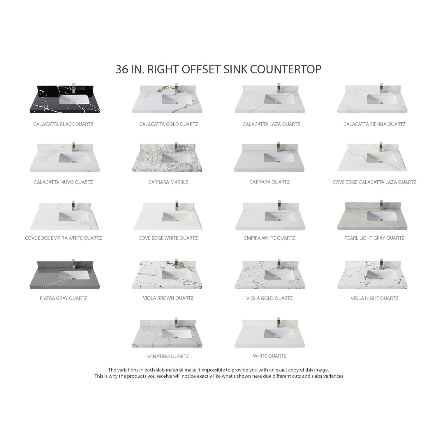 Willow Collections 36 in. W x 22 in. D Malibu Right Offset Sink Bathroom Vanity with Countertop