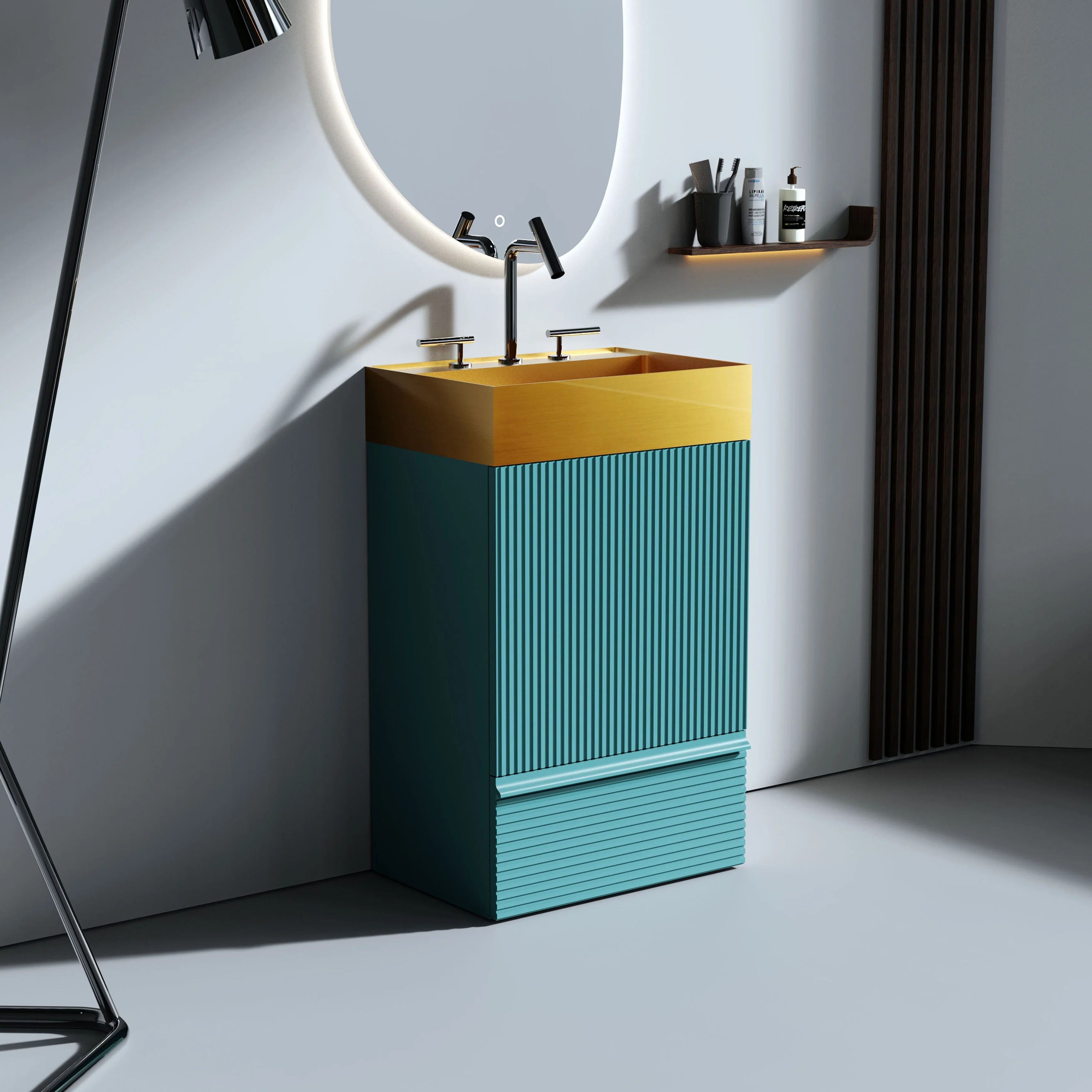 CITTANEO Gada Pro 20'' Modern Freestanding Bathroom Vanity with Sink and Integral Basin