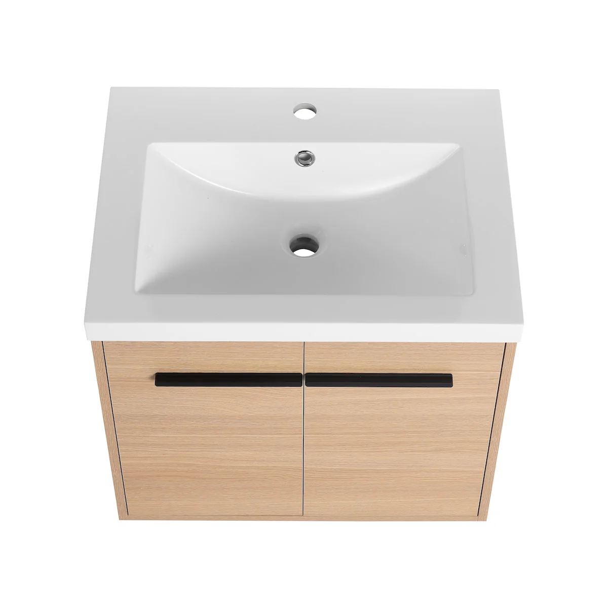 Bathroom Vanity with Resin Countertop Sink & 2 Doors