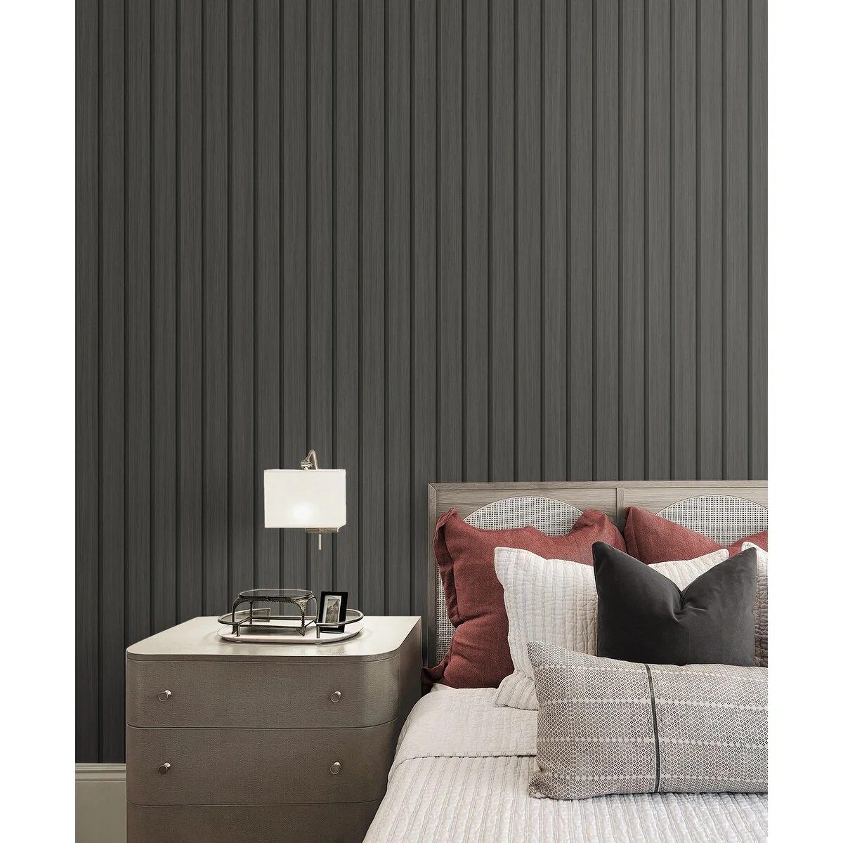 Stacy Garcia Home Faux Wooden Slats Peel and Stick Wallpaper