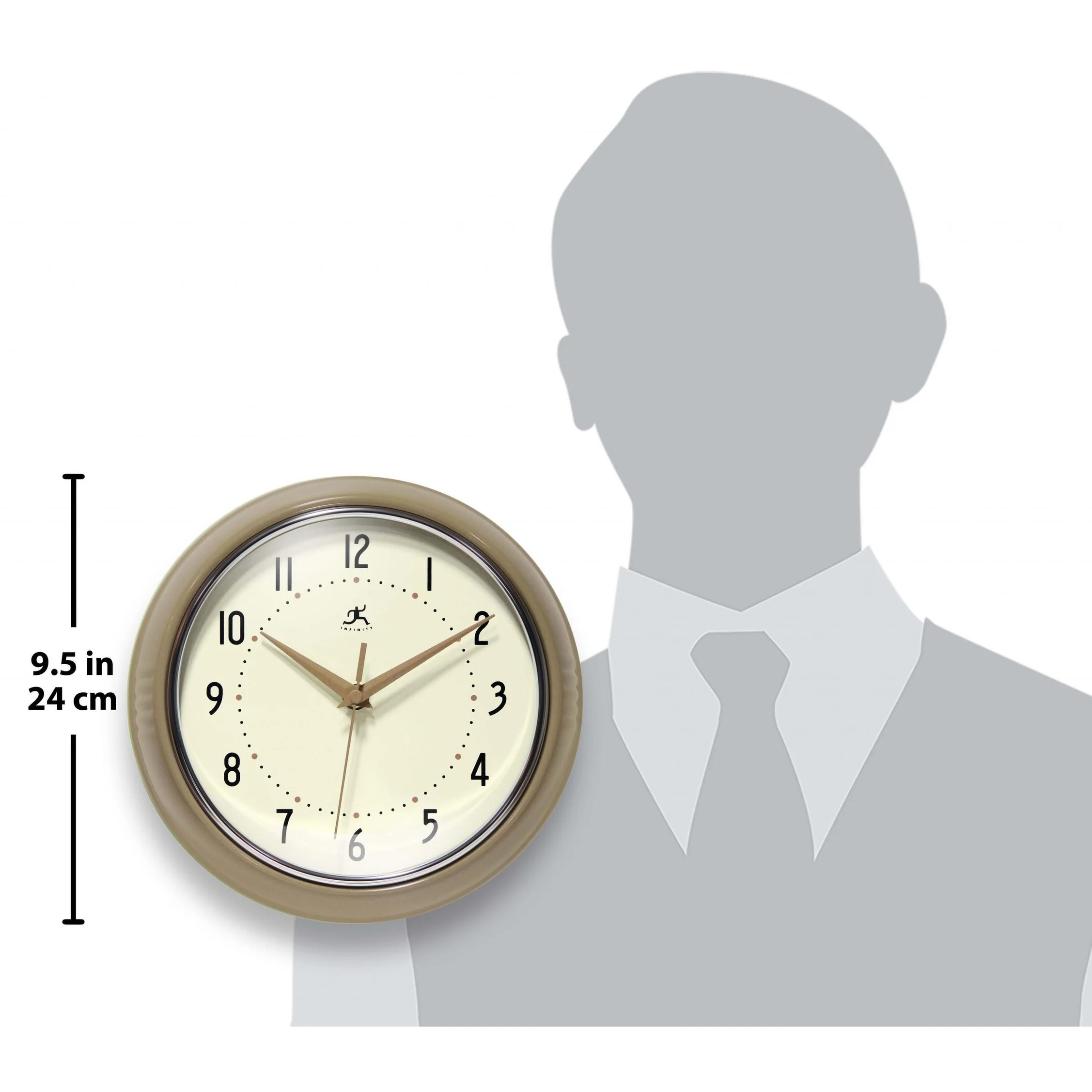 Round Retro Kitchen Wall Clock by Infinity Instruments