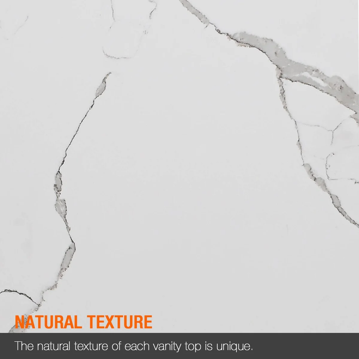 Bathlet Calacatta Quartz 72 inch Double Sink Bathroom Vanity Top with Side Splash