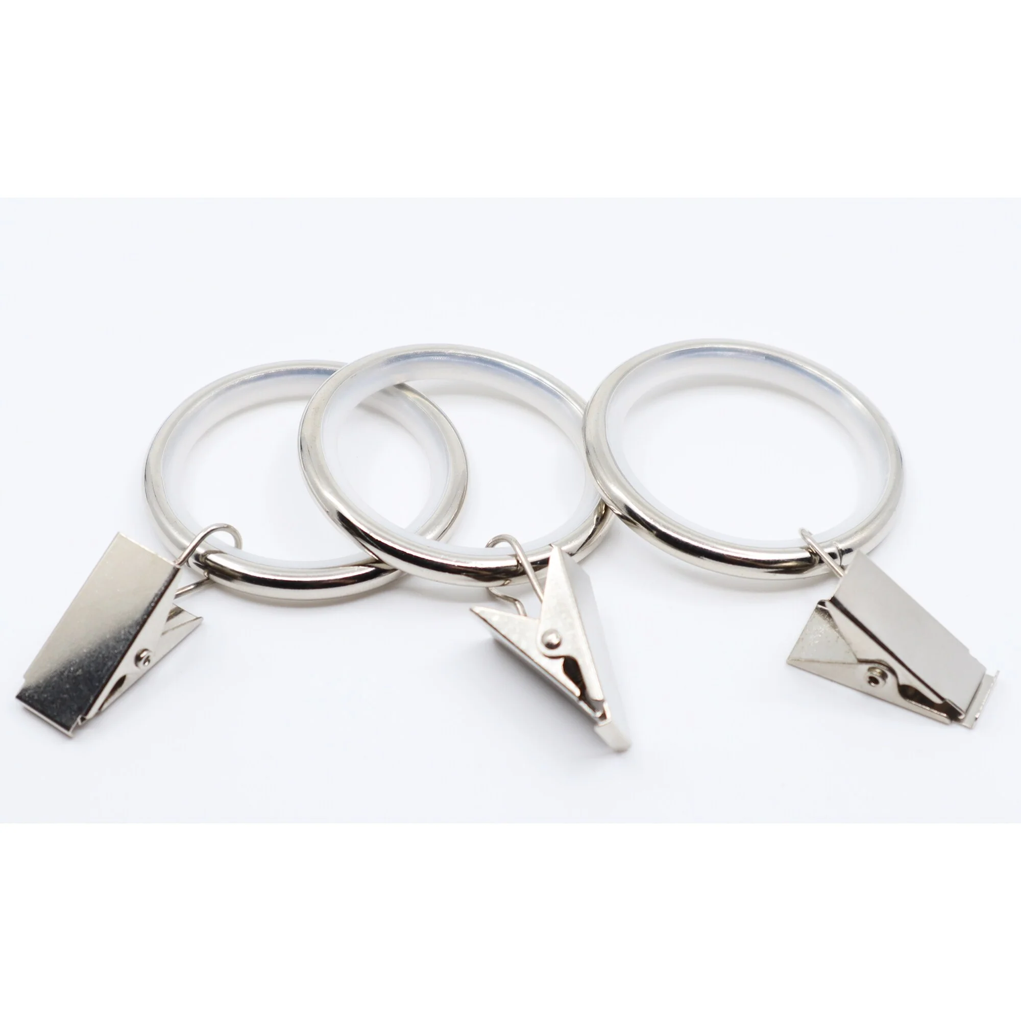 Meriville Drapery Curtain Rings with Clip - 1.5-Inch Inner Diameter with insert