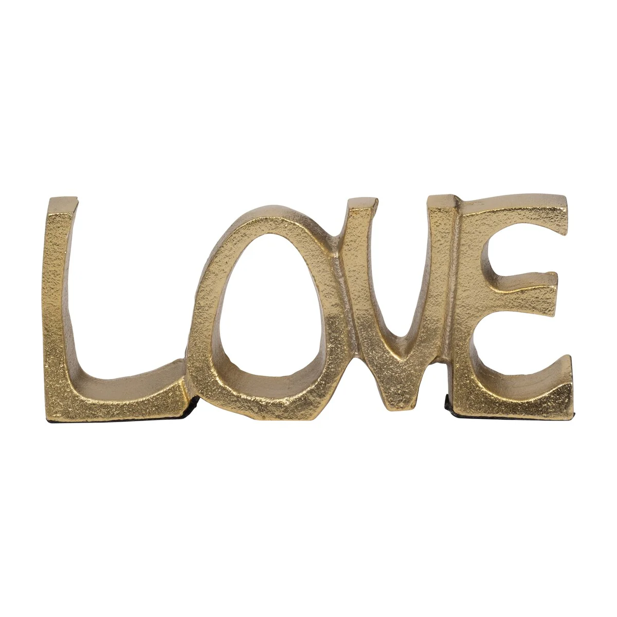 Sagebrook Home 8 Inches Gold Aluminum and Suar Wood Love Sign - 8