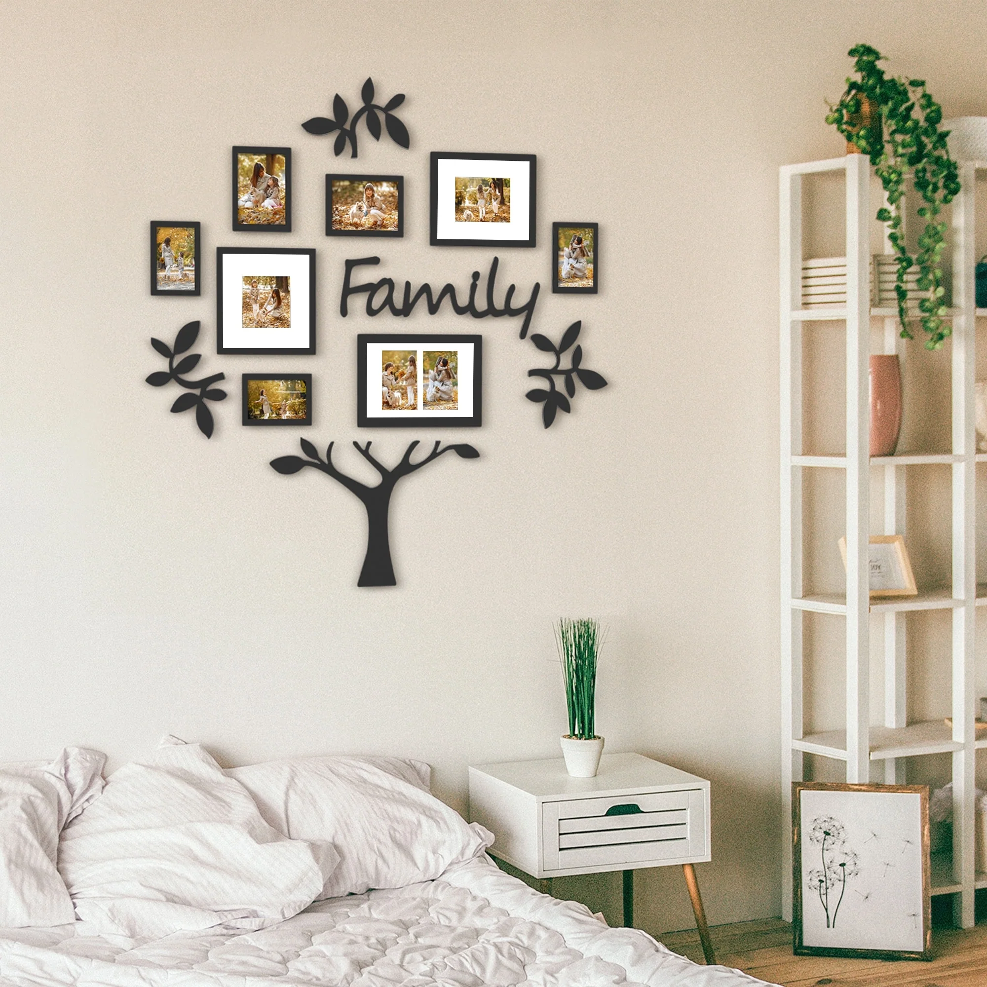 Contemporary Black Tree-Shaped PVC Photo Frame Composition by Jerry & Maggie